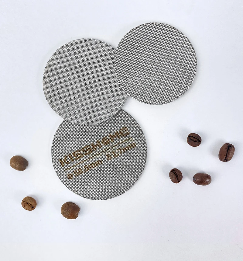 Kaffee Puck Bildschirm Fit 51mm 53,5mm 58,5mm Wiederverwendbare Boden Filter Mesh Hitzebeständige Metall Für Espresso zubehör Barista Werkzeug – Detail 1