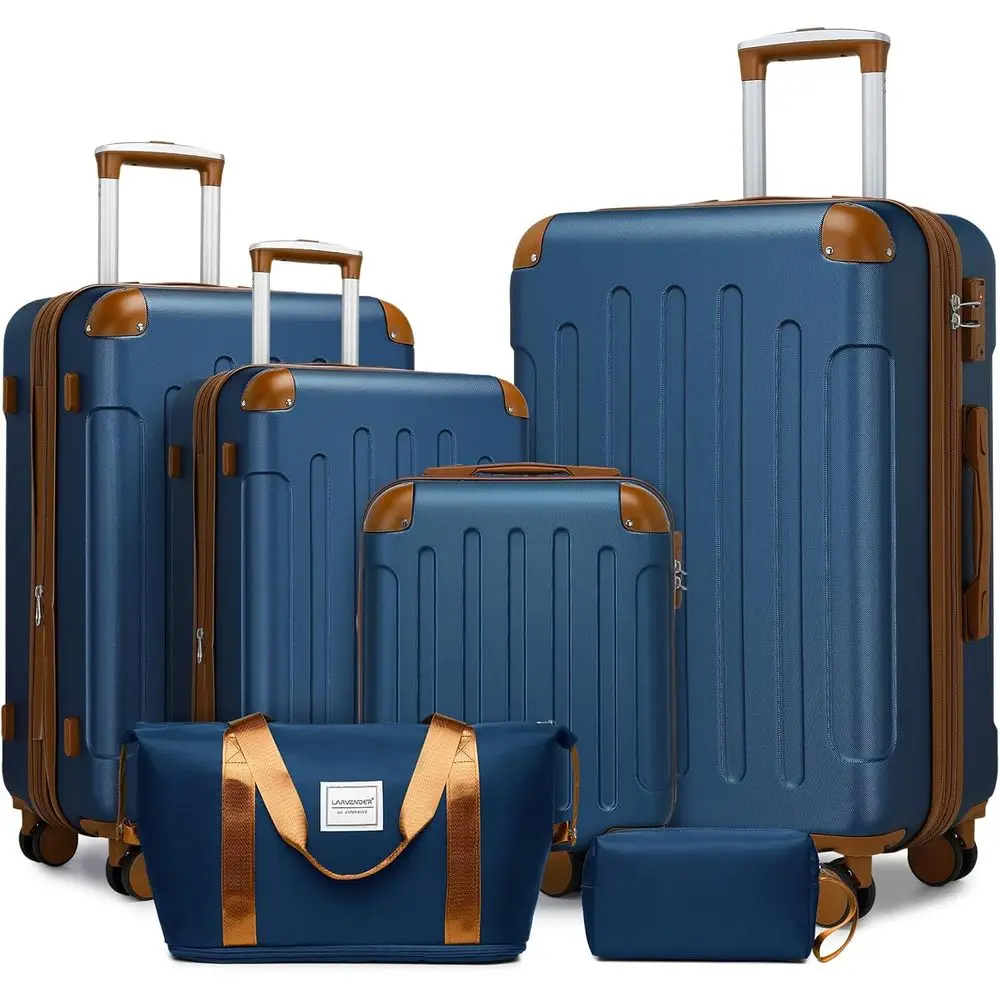 

LARVENDER Lage Sets 6 Piece, Expandable Lage Set Clearance or Women, Suitcases with Wheels, Harde Hard Shell Travel Lage with TS