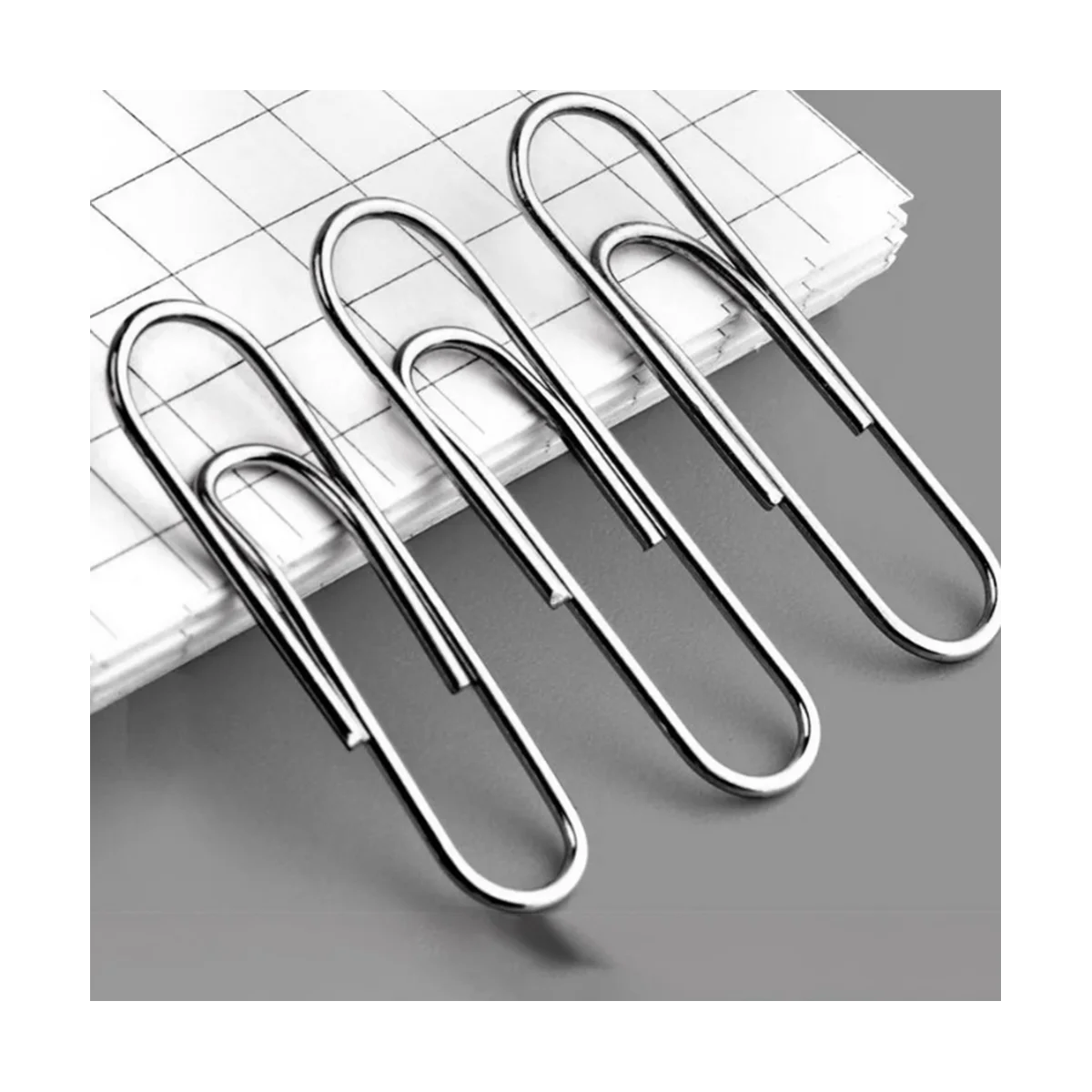 Nickel-Plated Paper Clip Back-Type Buckle Back-Line Needle Clip File Paper Office Supply Paper Clip