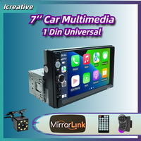 7 Inch Car Radio 1Din Universal Multimedia Vedio Player Touch Screen Mirror Link Autoradio FM AUX Input USB TF Stereo MP5 1 Din