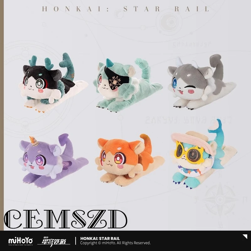 [Genuine] miHoYo Game Honkai Star Rail Nous Chonky Dragon Awoo Cosplay Anime Cartoon 25CM Props Sofa Ornaments Halloween Gifts