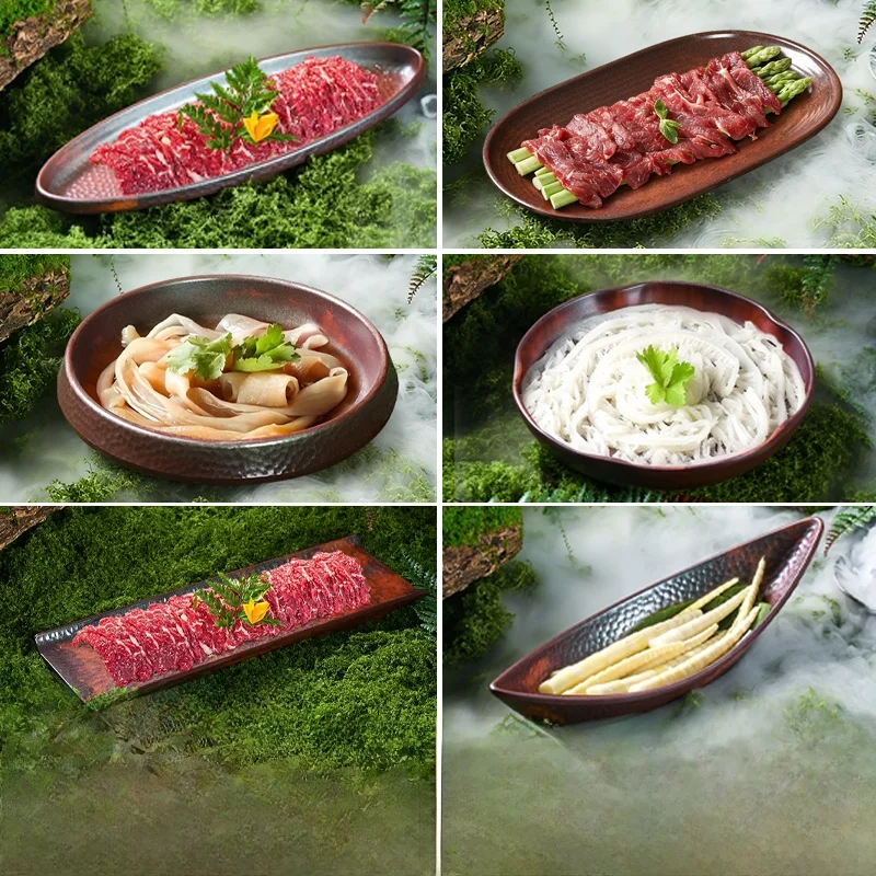 

Креативный подвесной поднос для хот-пота с говядиной Mountain Wild Sle, дизайн «Дракон и снежинка», хрустящий поднос для закусок, китайская посуда Sle Diware