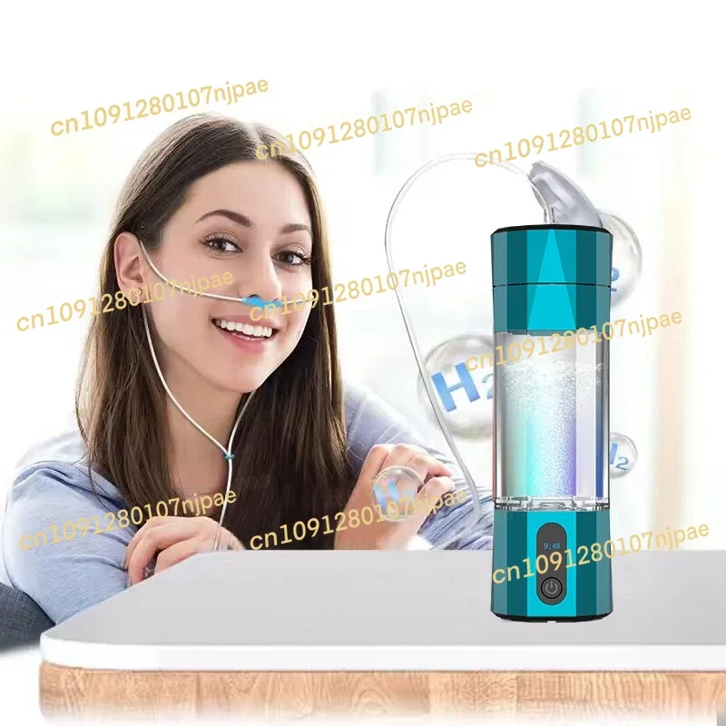 

Hydrogen Water Generator Bottle SPE PEM Technology Electrolysis Maker Ionizer H2 Inhalation Device with Nasal Inhalation Tube