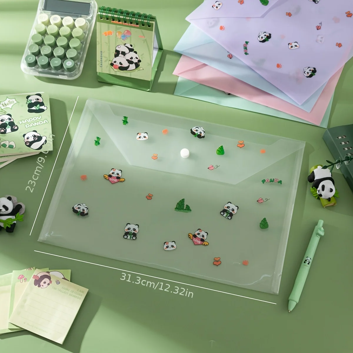10Pcs Storage Bags,Transparent Plastic, Thickened, Large Capacity with Snap Closure, Suitable for Students'Document Organization