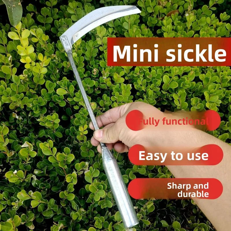 New Manganese Steel Small Sickle Chives Vegetable Cutting Weeding Household Garden Outdoor Fishing Land Reclamation FarmTool