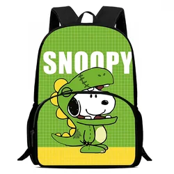 Mochila Durável para Acampamento de Grande Capacidade para Crianças, Mochilas Snoopys Bonitos, Mochilas Escolares, Presente de Aniversário, Meninos e Meninas, Criança