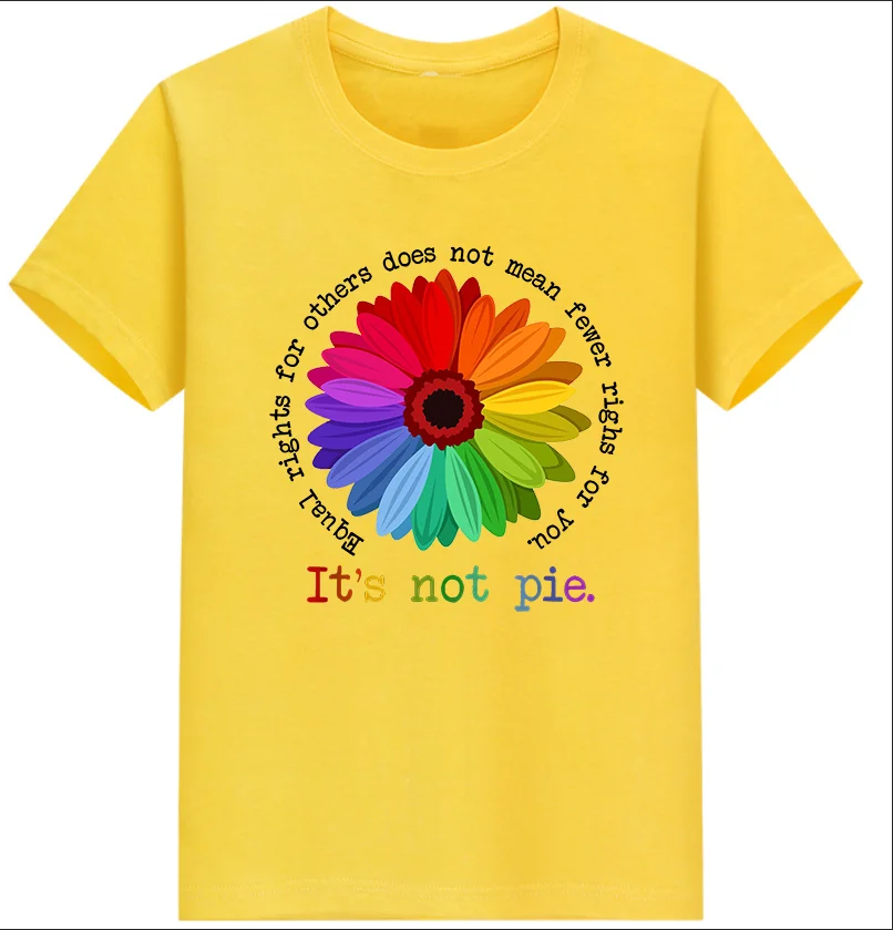 Cotton  100% It’s Not Pie for Others Does Not Mean Fewer Short Sleeve T-shirt Men's and Women's Tops Men and Women Clothing