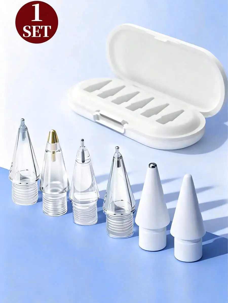 Replacement Wear Resistant Metal Tips Compatible with Apple Pencil Stylus Nibs iPad Accessories