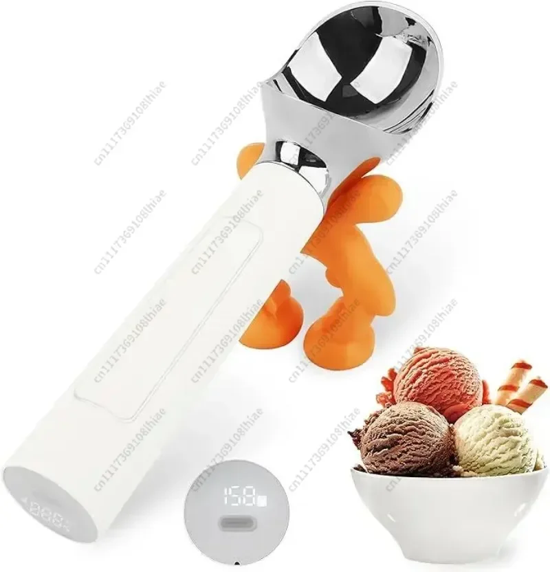 Rechargeable Heating Ice Cream Scoop with Stand, Constant Temperature Ice Cream Spoon