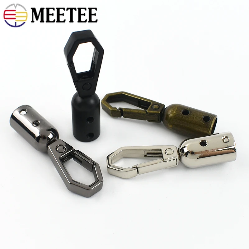 

2/4/10Pcs Meetee Handbag Buckle Tassel Cap Clasp Connector Webbing Strap Hook Hanger Stopper Swivel Clip Cord Lock Bag Accessory