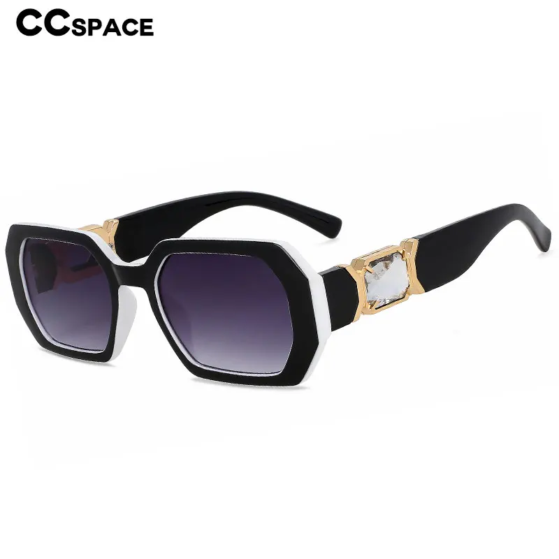 56207 Luxury Brand Sunglasses Women Oversized Diamond Sun Glasses for Female Rectangle Vintage Stripe Sunglasses Uv400