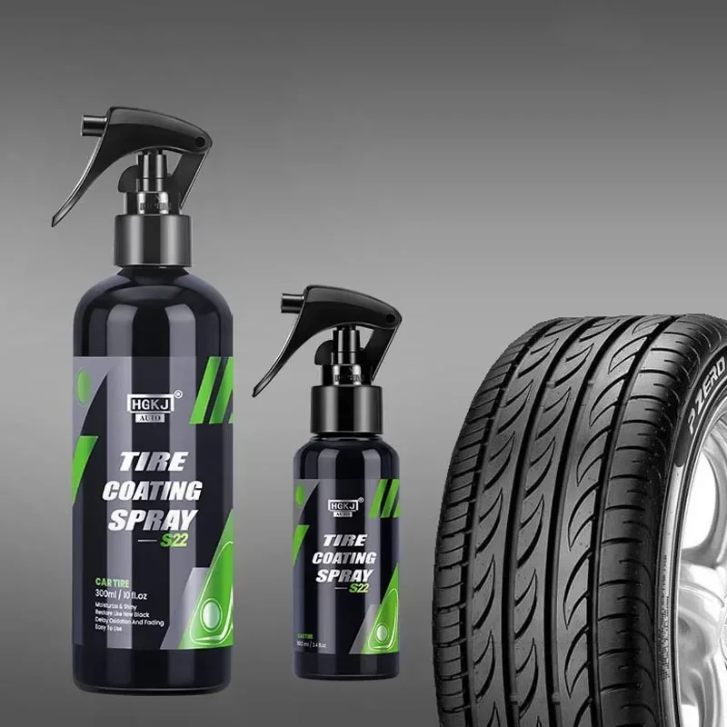 Black Car Tire Blackening Ceramic Coating Spray Liquid Refurbishing Agent Auto Washing Accessories Spraying Wax Clean HGKJ S22