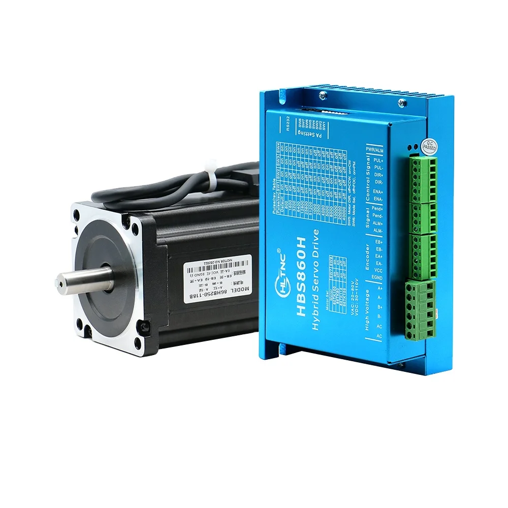 HLTNC  Nema 34 Closed Loop Motor 4.5NM 8.5NM 12N.m Can Match With HBS860H HBS86H HSS86 HBS86 for Cnc