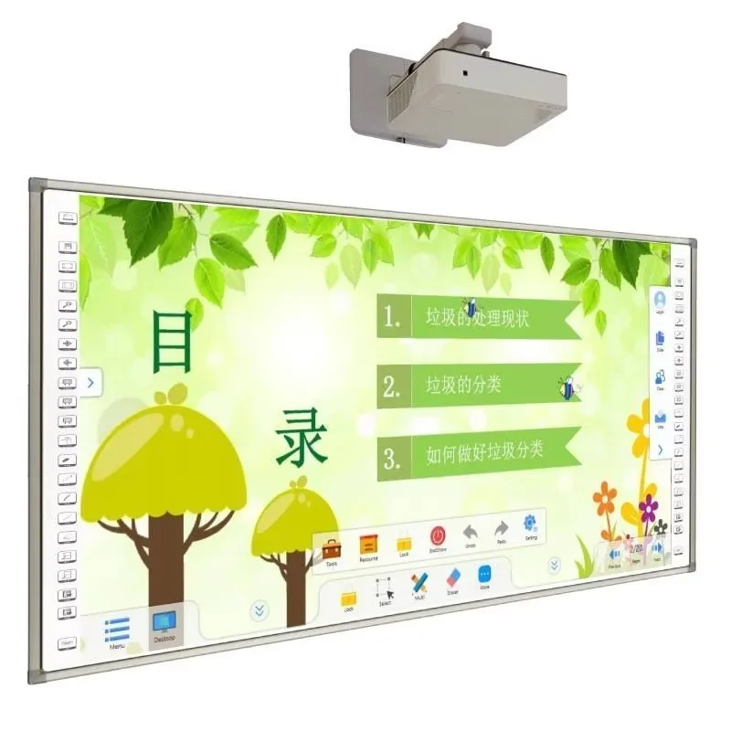 Wholesale School Education Equipment Touch Screen Board Multi Touch Interactive Whiteboard Projector Blackboard for Kids