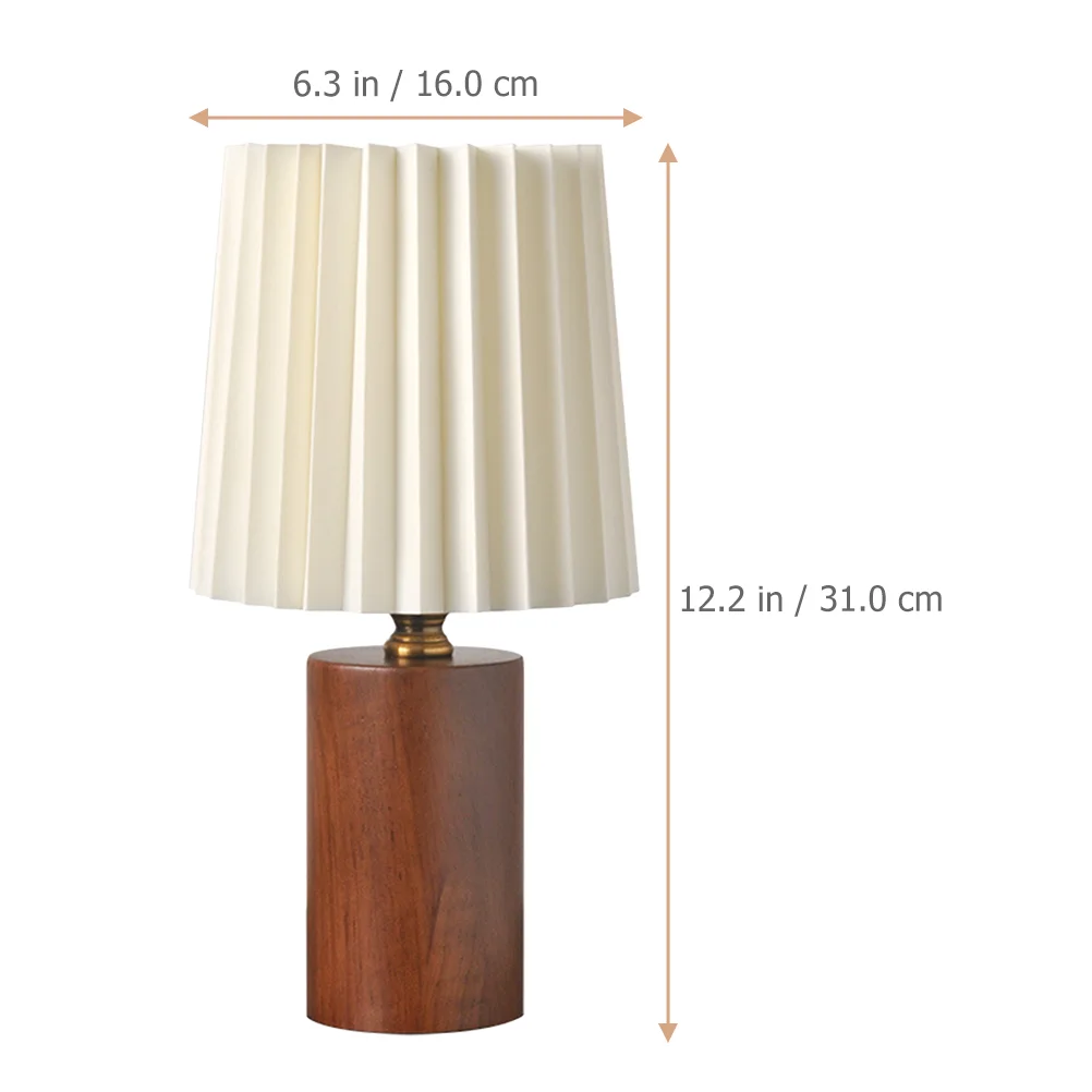 

Pleated Desk Bedroom Light Nightst Walnut USB Warm White Folded Design Wooden Base Desk Lamps For Bedrooms Table Lamps