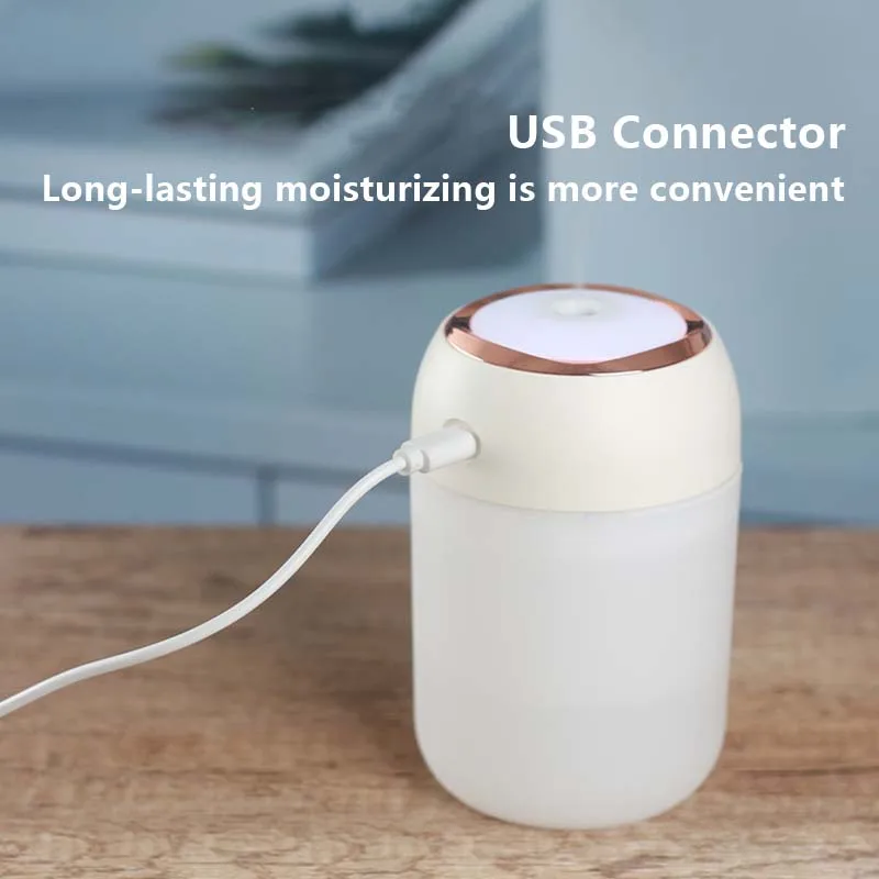 Xiaomi Mini Umidificatore Spina USB Nanoscale Silenzioso Streaming Luce Ambientale 330ML Nebbia Regolabile Portatile Per Auto Ufficio Famiglia