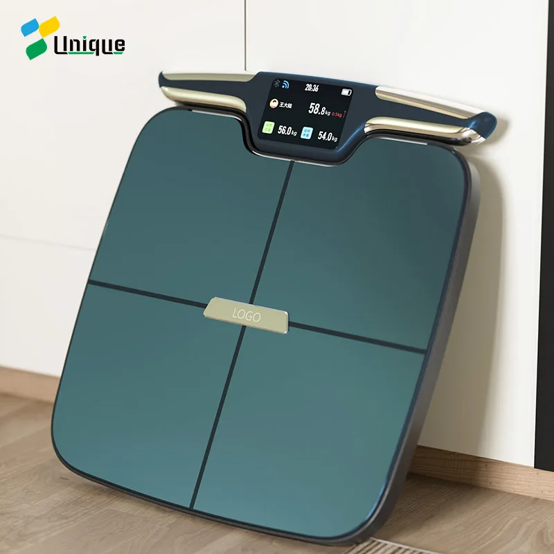 Bluetooth and Wifi Bathroom Portable Personal 8 Electrodes Adult Measurement Smart Body Fat Composition Analyzer Weighing Scale