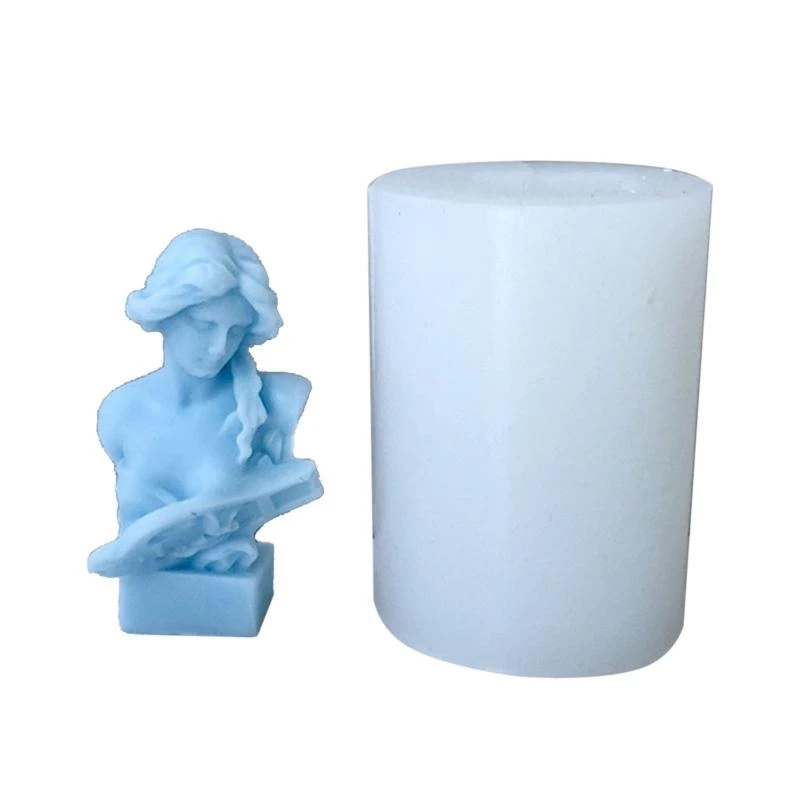 F26C Mold Non-stick Easy to De-mold 4 Designs for Making Plaster Crafts