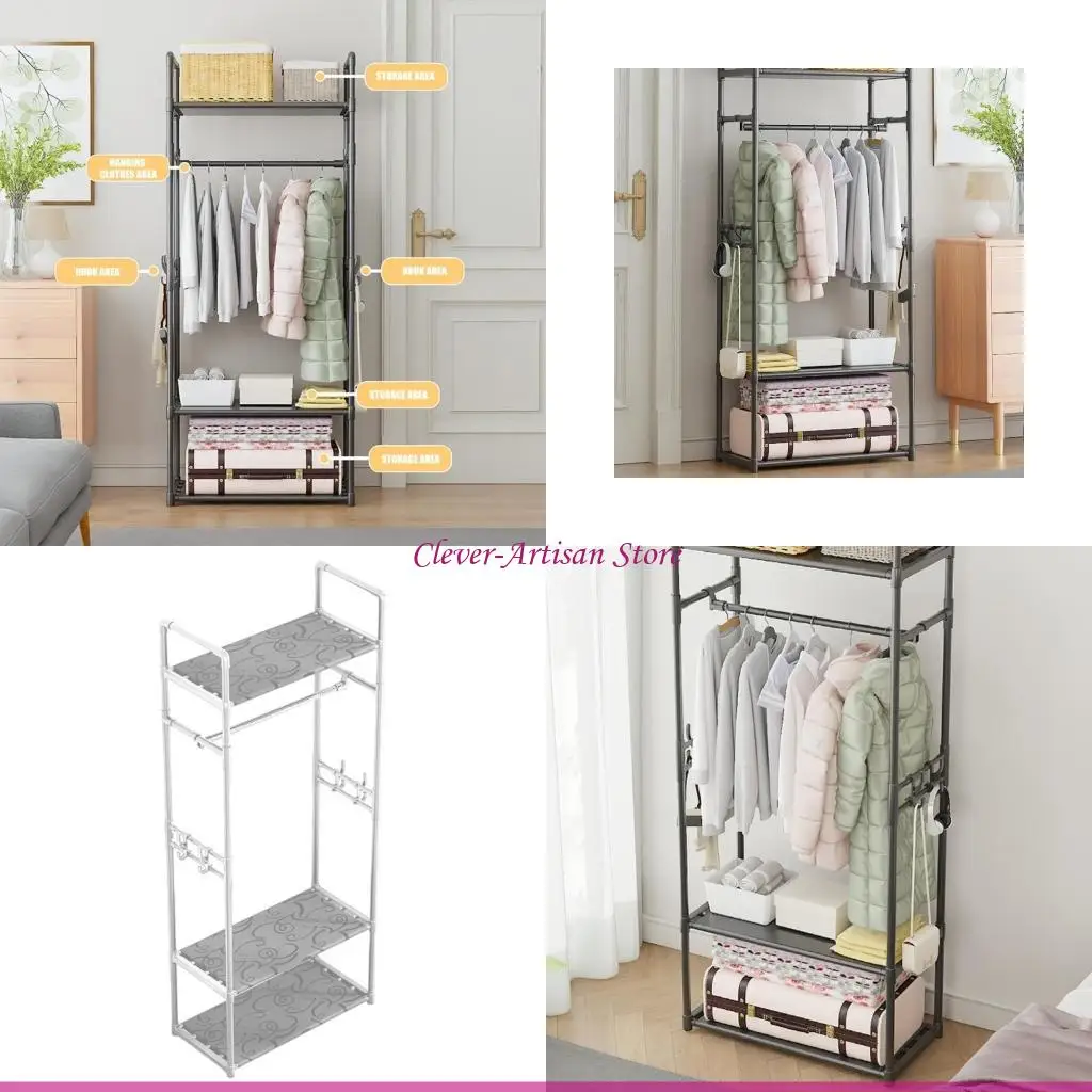 

E06B Вешалка для одежды Вешалка для одежды с нижней полкой для подвешивания одежды, пальто, юбок