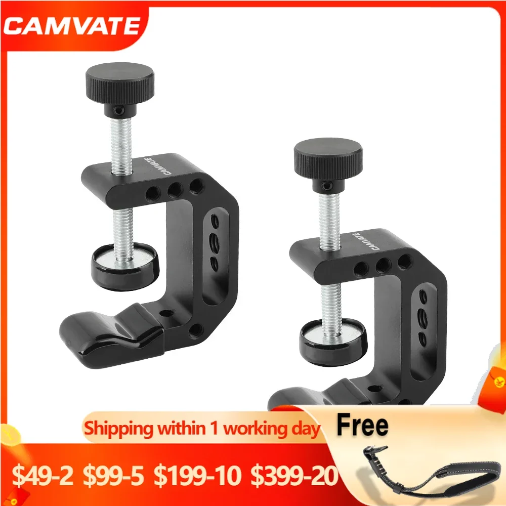 CAMVATE Camera Universal C-Clamp Desktop Mount Holder Stand  Support Bracket For Desks/Carts/Benches/Worktables/Posts Supporting