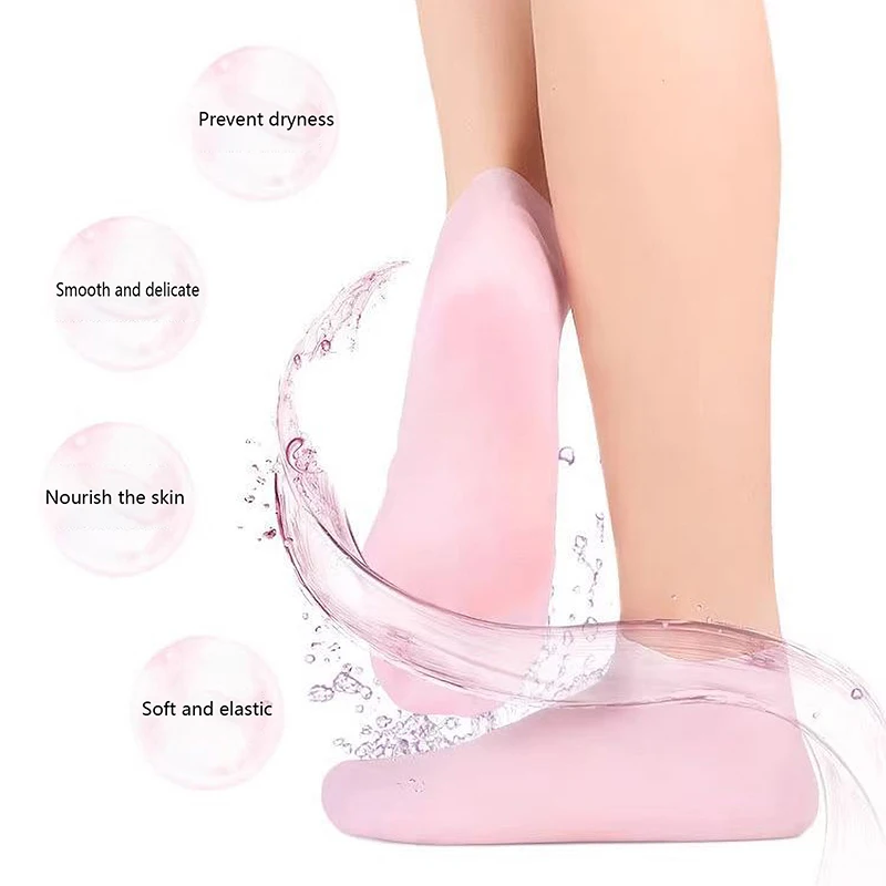 Silicone Socks Moisturizing Gel Socks Exfoliating And Preventing Dryness Spa Hand Foot Care Tool Dead Skin Remove Protector image 2