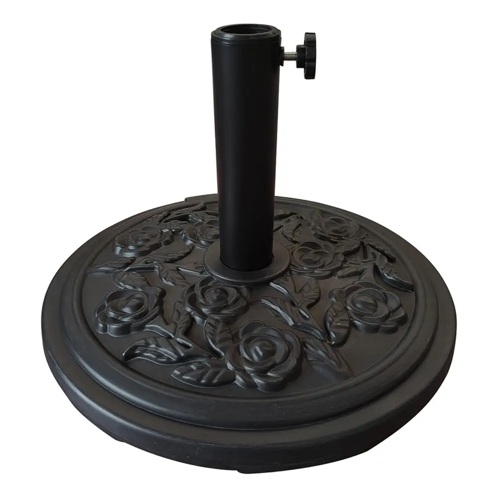 

Round Heavy Duty Patio Market Table Umbrella Base Stand Pre-Filled For Outdoor, 26 Lb Black