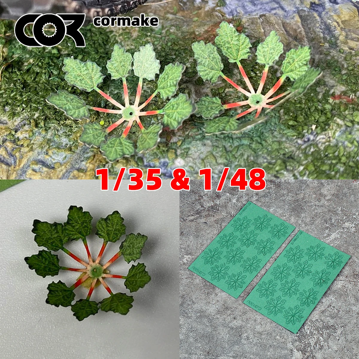 

Набор для сборки масштабных моделей: растения ревеня, дикие овощи, модели для диорамы на песочную подложку 1/32, 1:35, 1/48