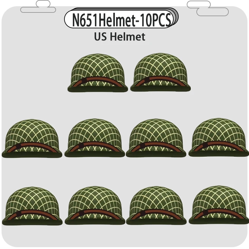 WW2 Militaire Accessoires Bouwstenen US Ranger Italië Duitse Britse Leger Soldaat Figuren Gun Helm Bakstenen Verjaardagscadeautjes