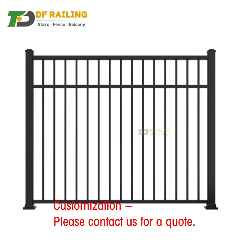 custom.DF Outdoor Simple Design Garden Security System Aluminum Slat Fence