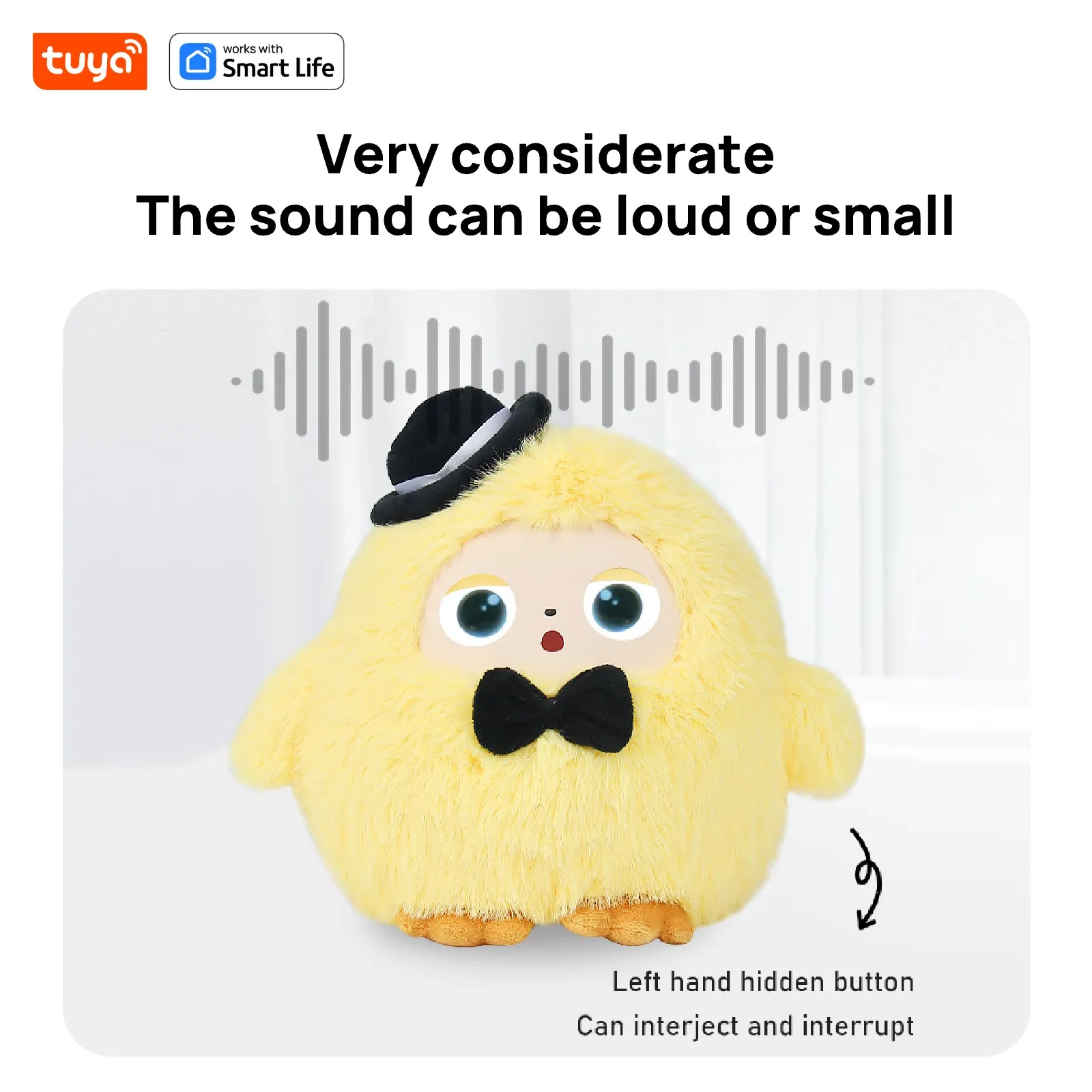 Cute Yoyo: AI Plush Robot Smart Interactive Toy w/LED Eyes&Voice Control, USB Rechargeable Companion for Kids Gifts/Smart Home - Image 2