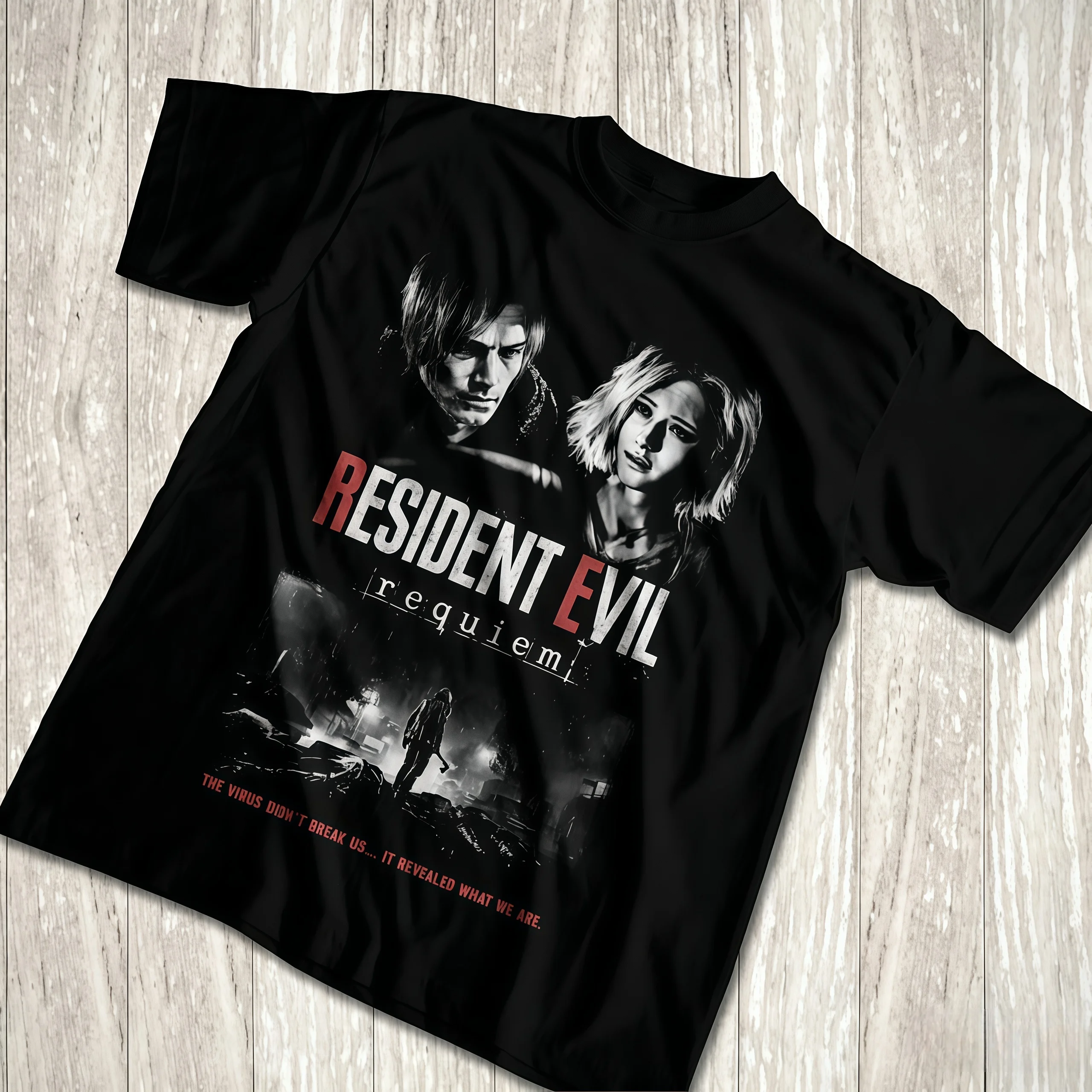 Resident Evil Requiem Leon S. Kennedy Jill Valentine Vintage T-Shirt Classic Graphic Tee Unisex Streetwear Summer Cotton Tops
