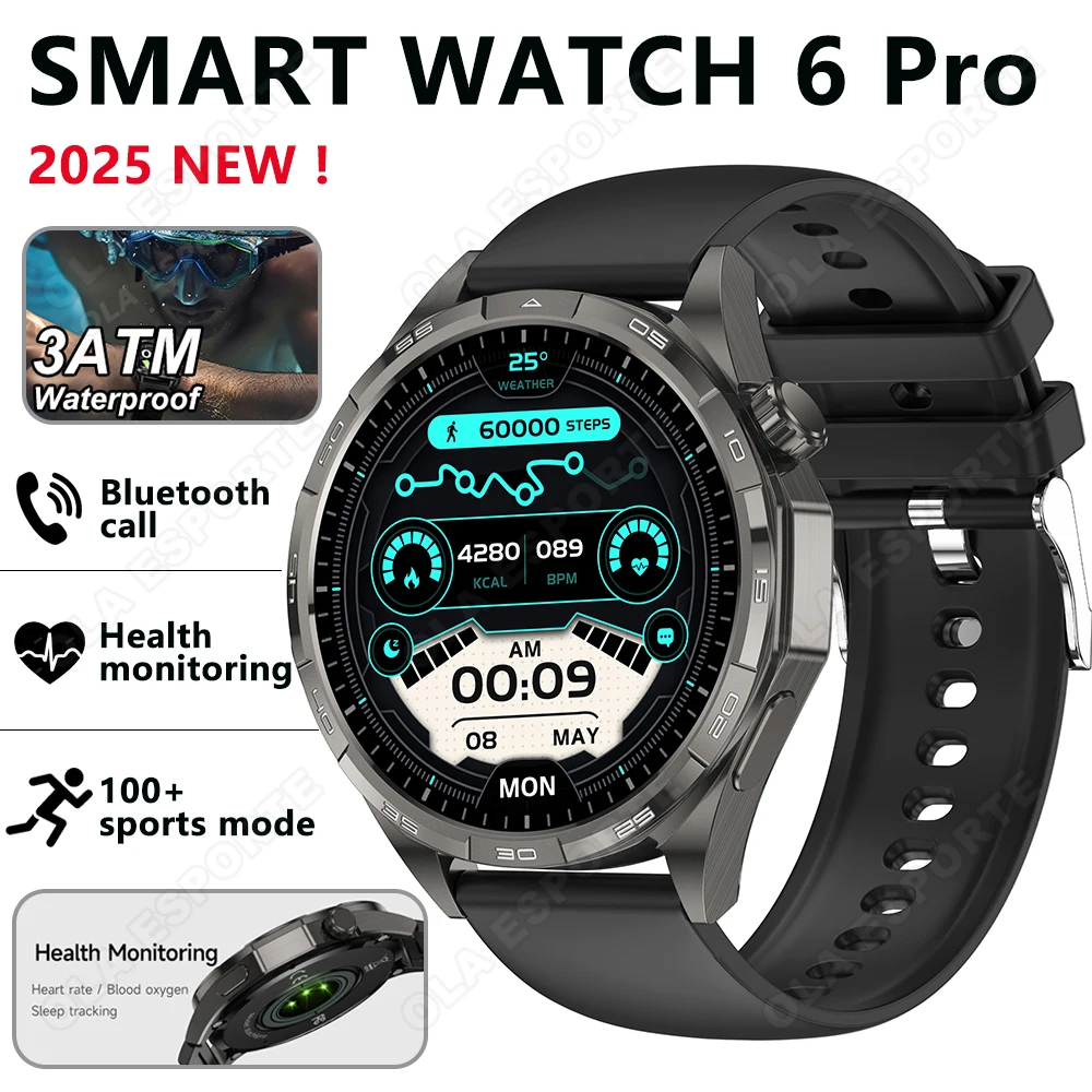 ساعة ذكية خارجية 1.50 بوصة 360*360 شاشة AMOLED بلوتوث موسيقى مكالمة ديناميكية Lsland ساعة ذكية 100+ أوضاع رياضية مقاومة للماء #1