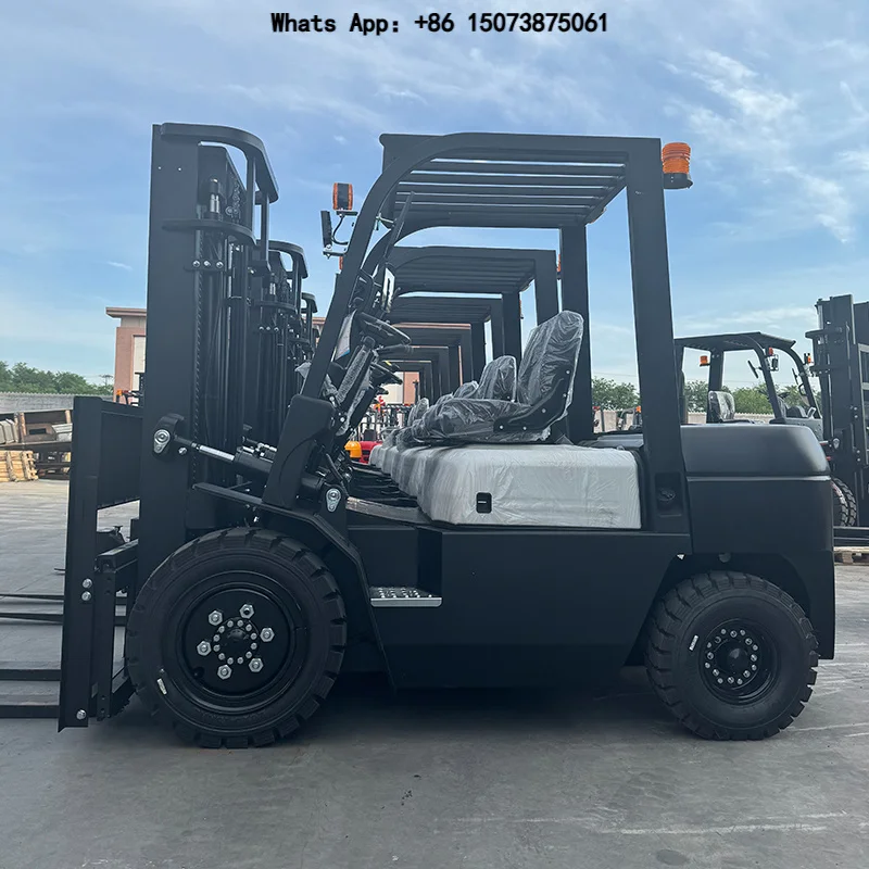 China Cheap Small 4x4 Mini Electric Propane Haili Brand Japanese Engine 3 Ton Forklift Rack
