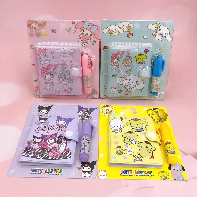 Sanrio Kuromi Diary Set Cute Cartoon Cinnamoroll My Melody MIini Portable School Supplies Fashion Stationery Holiday Gifts