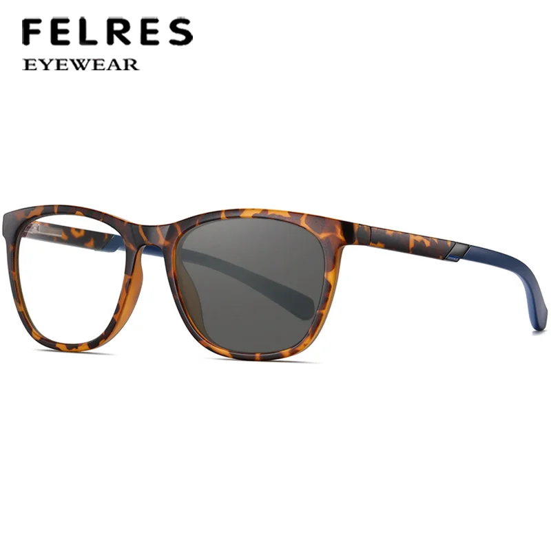 Classic Black TR90 Square Photochromic Reading Glasses For Men Women Trendy Presbyopia Glasses Color Changing Sport Sunglasses