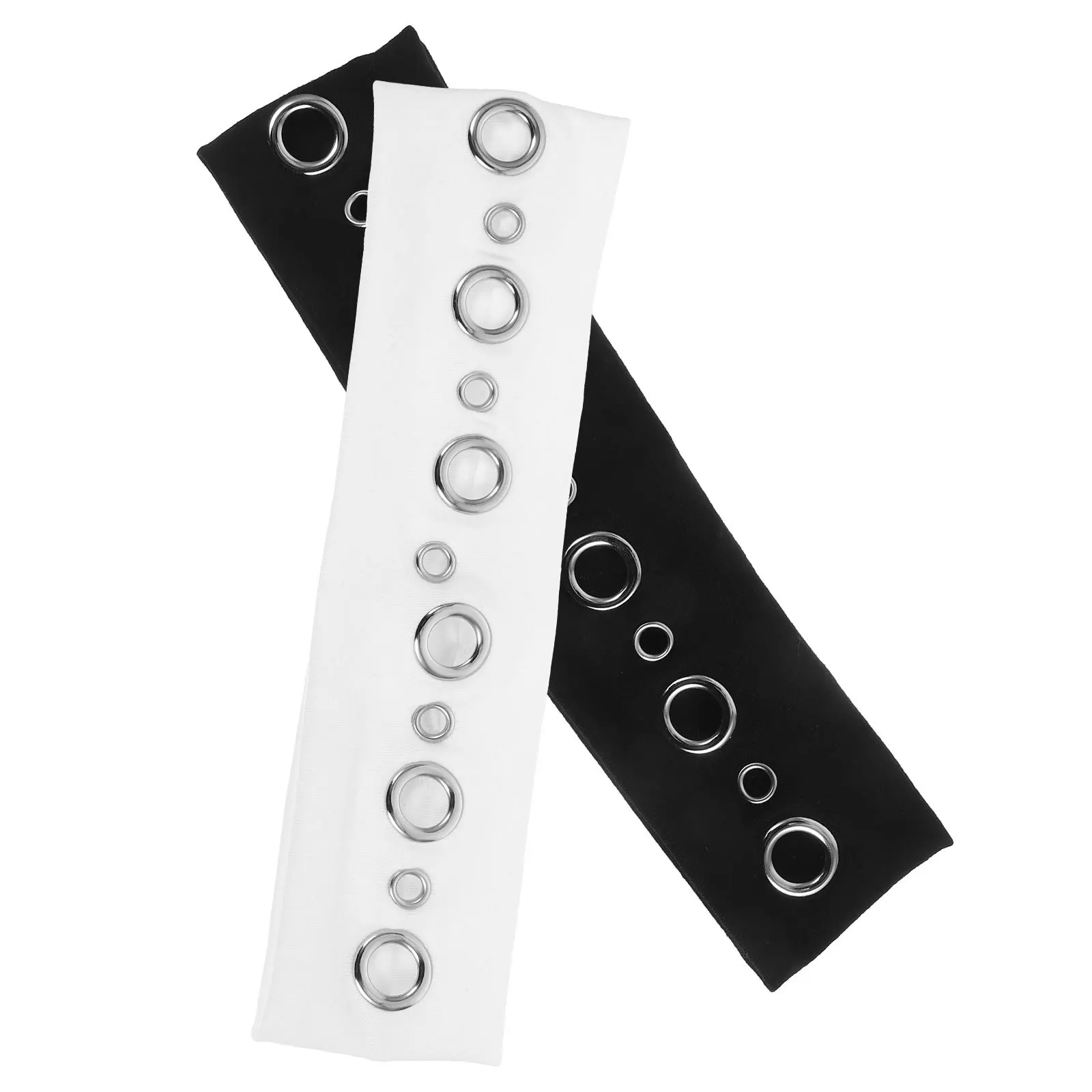 

2 шт. модных панк-повязок на голову с ажурными вырезами, эластичные широкие повязки для женщин, стильные дышащие аксессуары для волос на каждый день