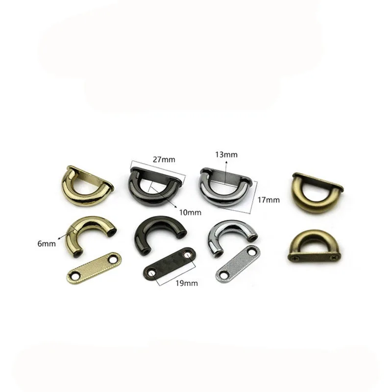 10mm 13mm Metal D Ring Buckle Arch Bridge Buckle Strap Connector Clasps Handbag Decor Hook DIY Hardware Accessories