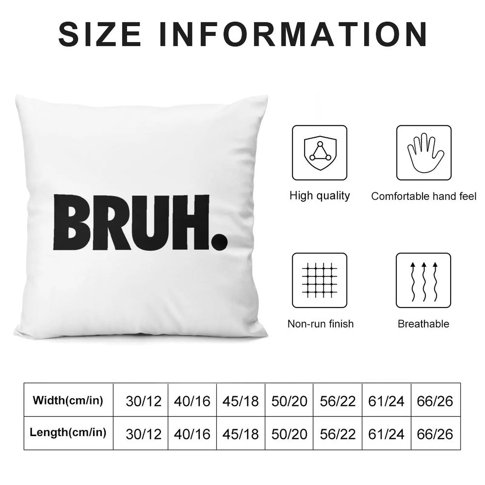 BRUH. Throw Pillow Christmas Throw Pillows Covers Decorative Cushion Cover Cushions Custom Cushion Photo pillow