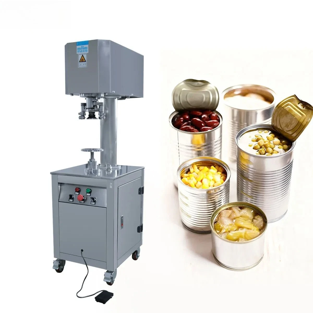 FOODLINE Canned Fruit Filling Machine High Precision Fruit Can Filling Sealing Machine For Medium Food Production Workshop