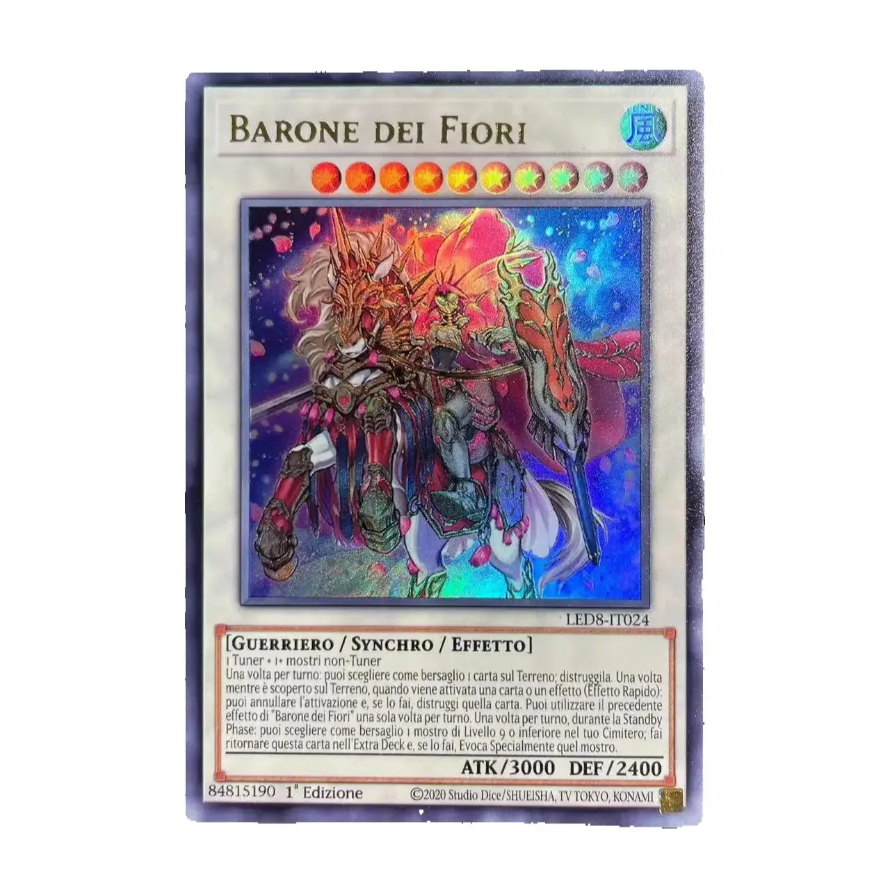 

Yu-Gi-Oh UR LED8-IT024 Baronne De Fleur Children's Anime Cartoon Game Card Customizable Collectible Toy Gift