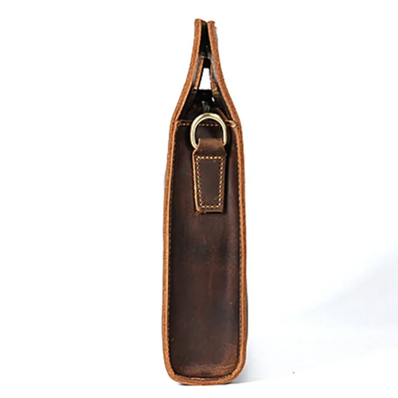 Genuine Leather Men Fashion Man Crazy Horse Cowhide Shoulder Handbag Retro Messenger Bags Male Briefcase Men Travel Bag Handbags