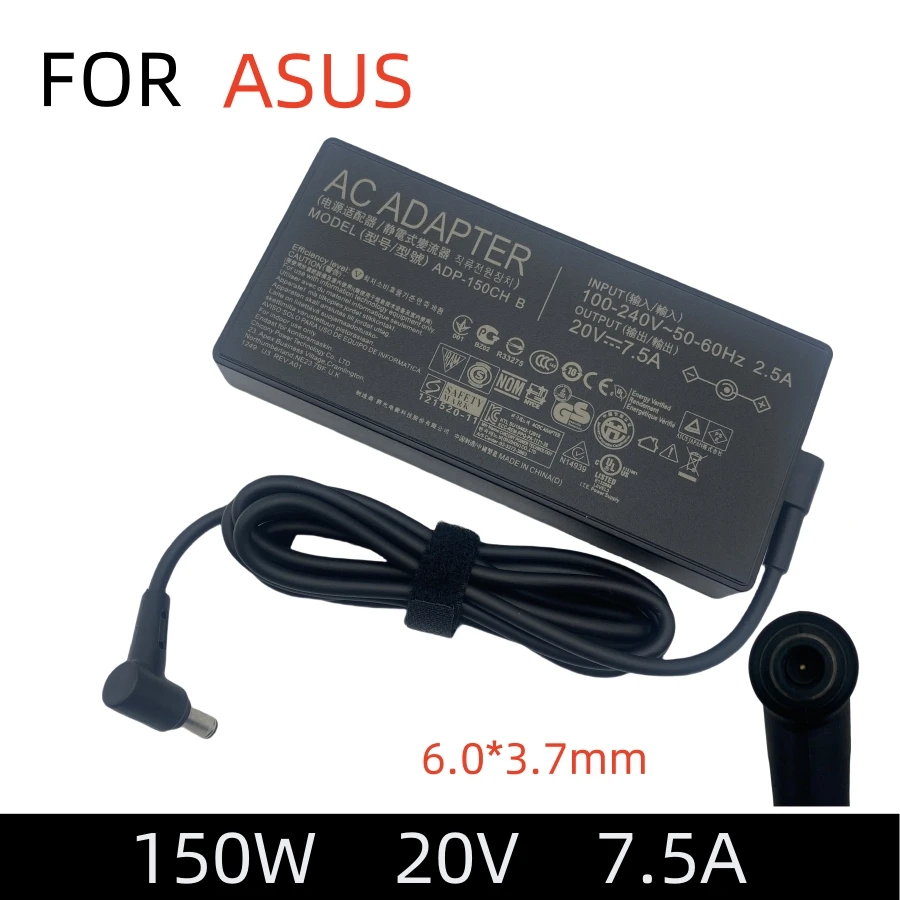 Ładowarka AC 150W do Asus TUF Gaming A15 FX506lu FX705G FX86FE T9750 Zenbook Pro 14 ADP-150CH B 20V 7.5A Zasilacz do laptopa