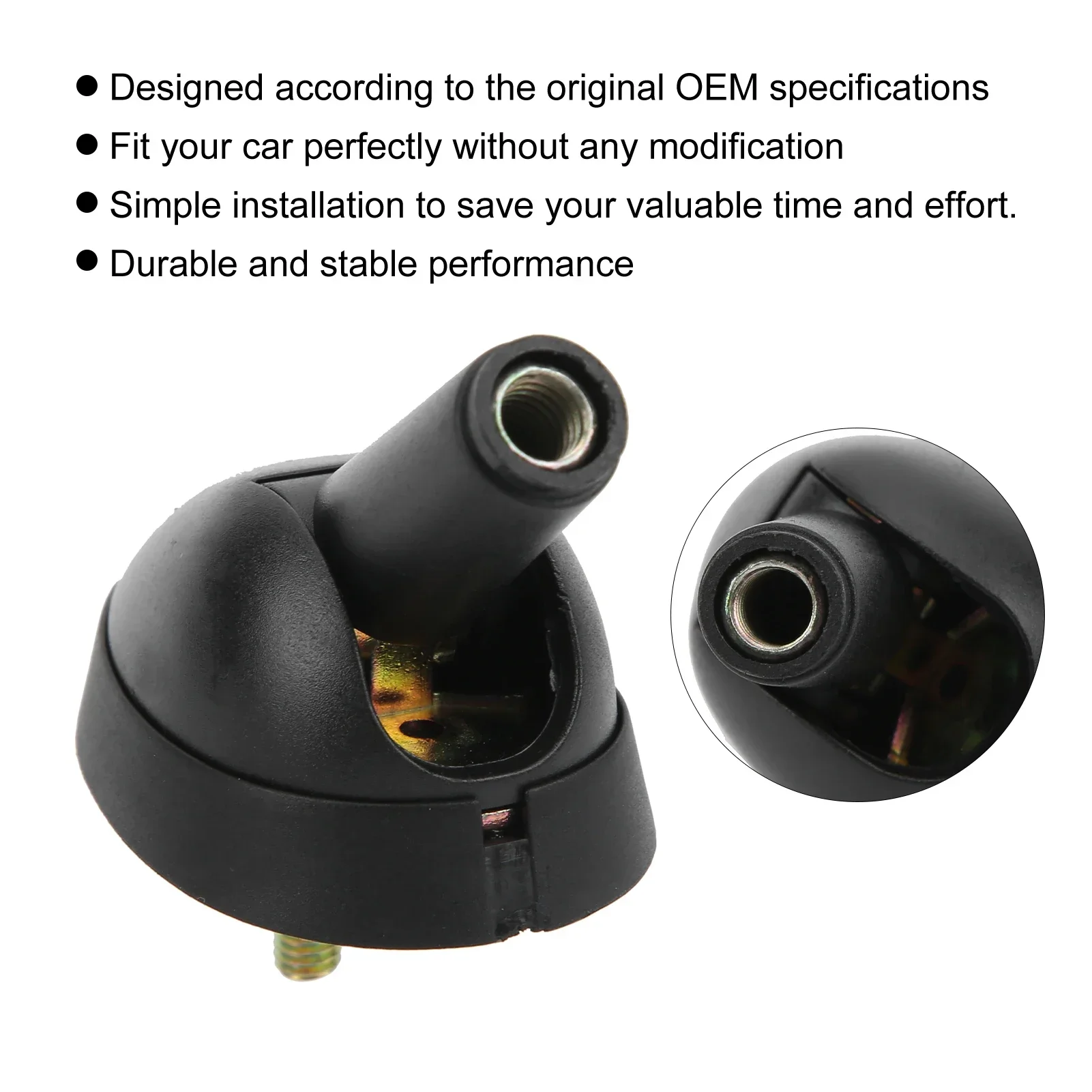 Car Antenna Base Adapter Black Fit For Fiat Punto/Doblo/Brava/Bravo/Seicento/Ducato