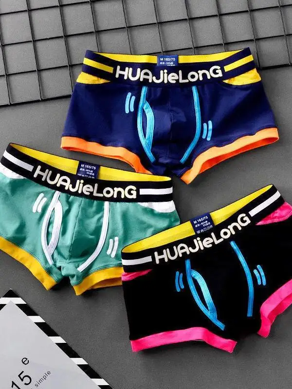 Men's Cotton Underwear Comfortable Breathable mid Waist Sports Briefs U Shape Design Cotton Fabric Sportswear Casual Clothing