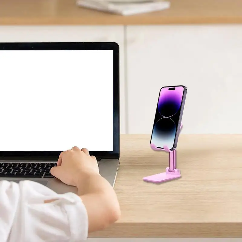 طوي سطح المكتب الهاتف المحمول حامل قفص الاتهام ، حامل هاتف الخليوي ، مكتب حامل ، دعم الهاتف المحمول ، مكتب الملحقات