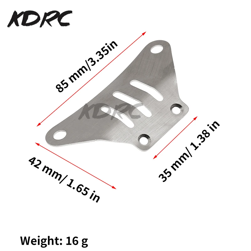 Tamiya TT02 RVS Chassis Armor Anti-Slip Plaat Voor Achter Bescherming voor 1/10 Schaal RC Auto