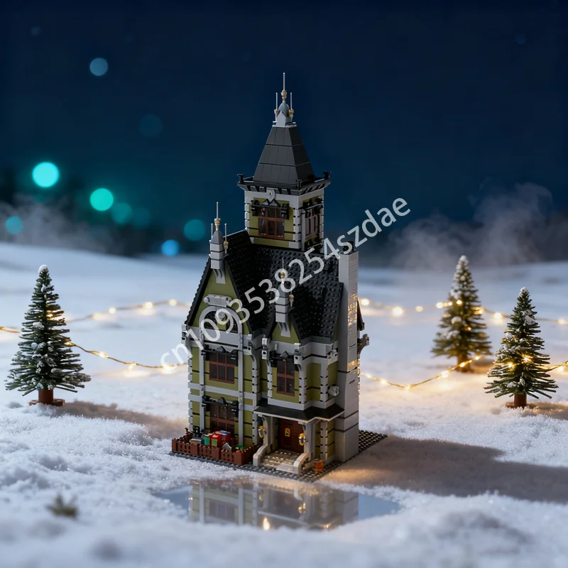 2842개 MOC 모듈러 유령의 집 아이콘 모델 빌딩 장난감 블록 건축 DIY 교육 크리스마스 선물 벽돌 생일 선물