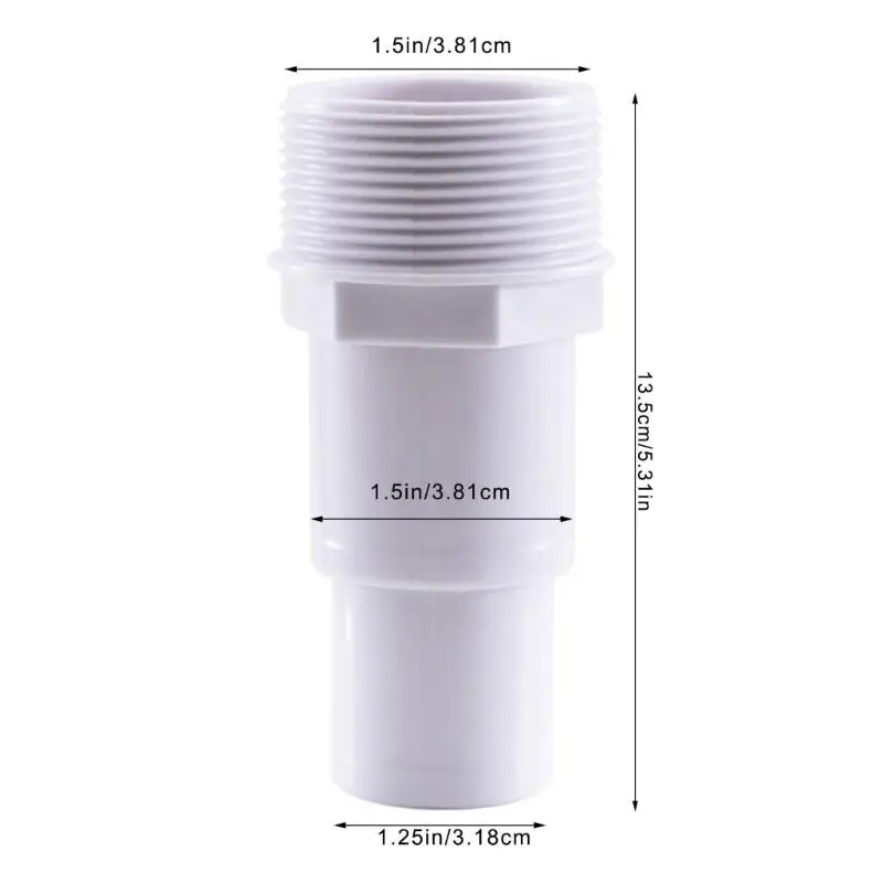 652F Pool-Filterrohr-Verbindungsset, Anti-Verstopfungs-Design, robuster 32/38-mm-Adapter aus Kunststoff