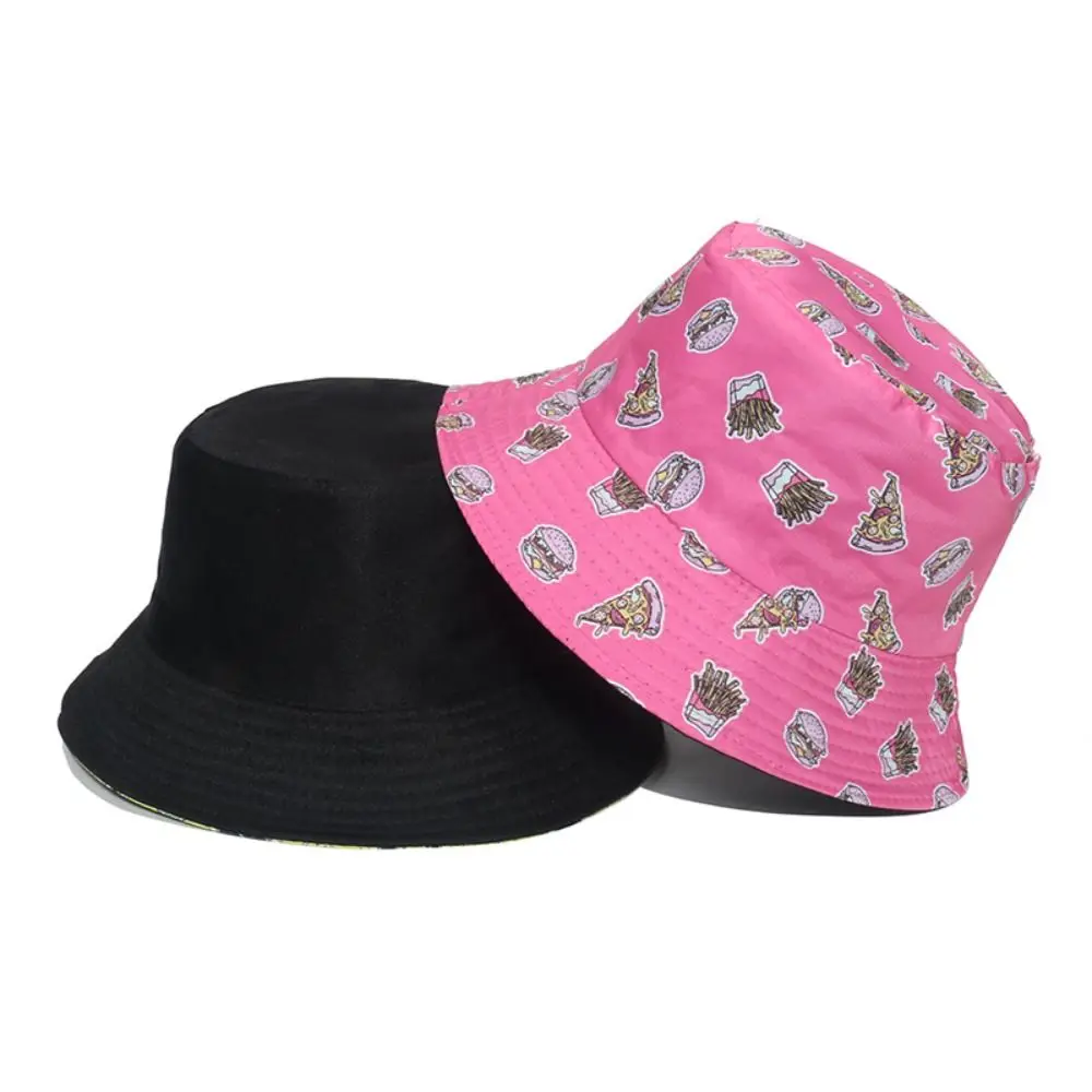 Fruits Print Bucket Hats Summer Quick-Drying Polyester Sun Hat Sun Protection Anti-UV Panama Cap Camping Hiking