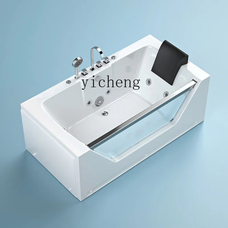 

household bathtub small apartment acrylic surf belt glass bathtub